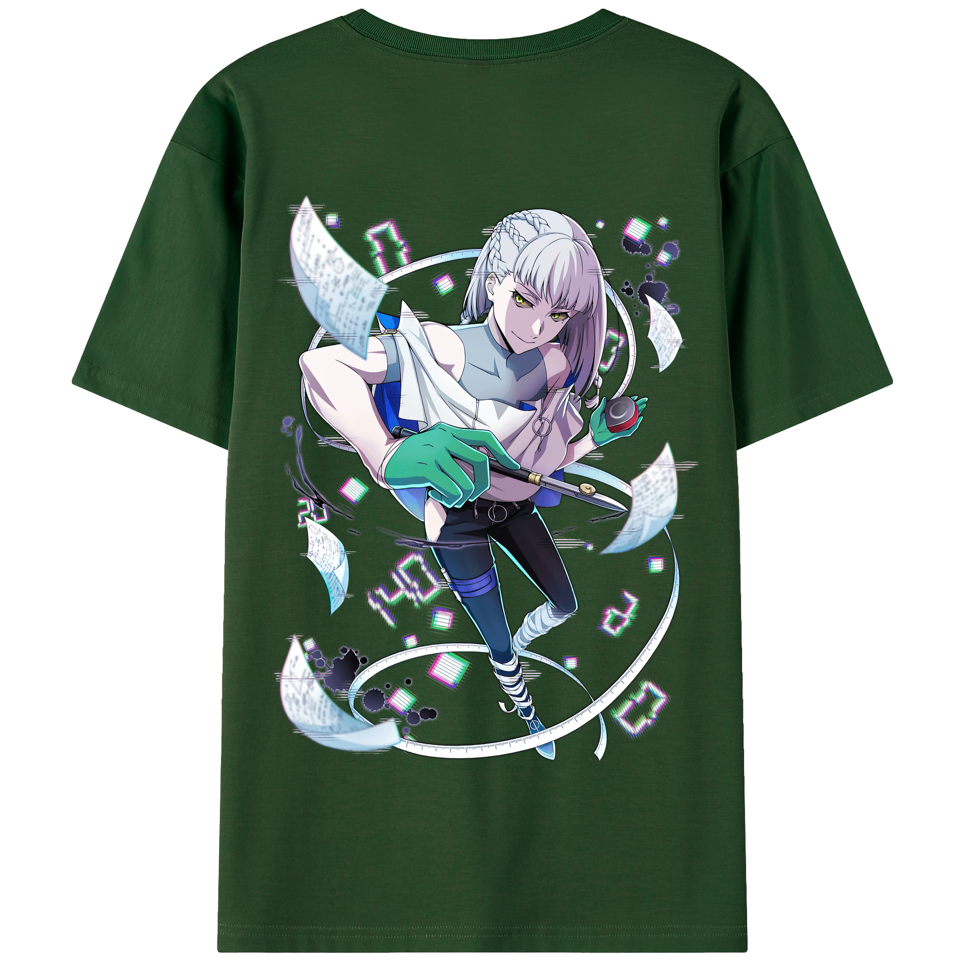 （画像用） 文豪ストレイドッグス Bungo Stray Dogs 綿100％半袖Tシャツ（背面プリント）